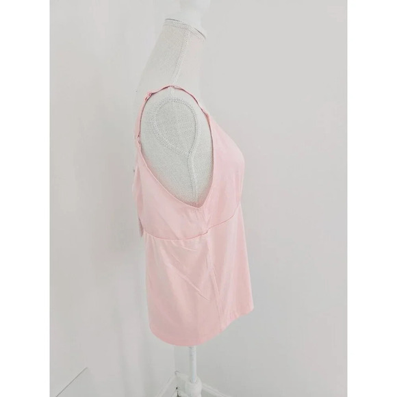 Mersea Moon Dancer Pink Modal Sleeveless Satin V-Neck Sleep Tank Top Camisole M - Picture 6 of 10